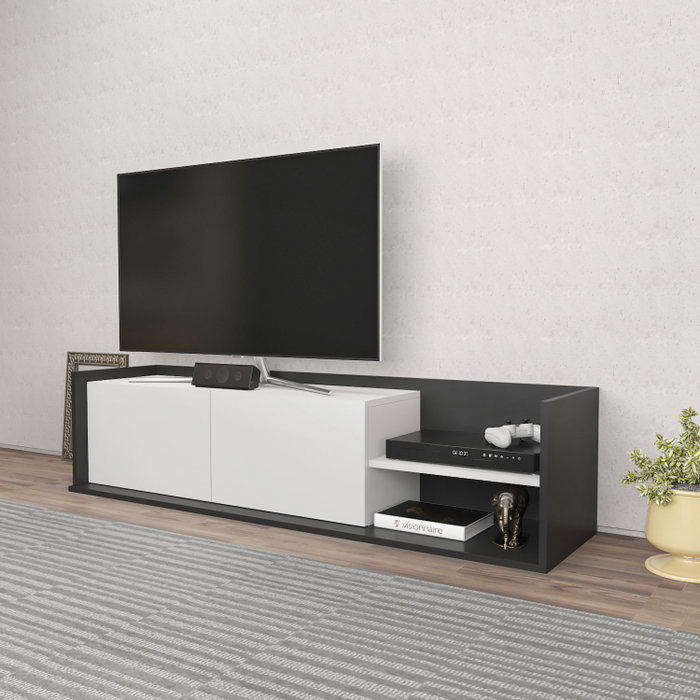 Hanah Home Krog Soporte para TV Antracita y Blanco Hanah Home Krog Soporte para TV Antracita y Blanco